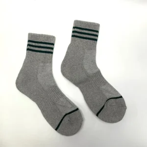 Very J Women's^Striped Ankle Detail Casual Socks - H Grey