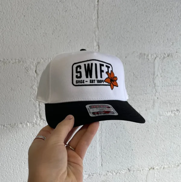 Swift Shoe Ball Caps^Tiger Lily Hat - White/Black