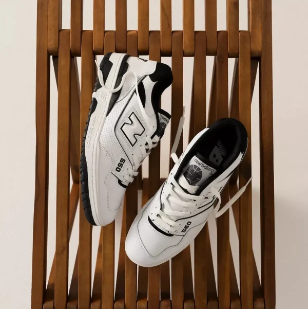 New Balance Sneakers^550 - White with Black