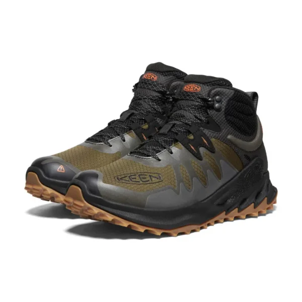 Keen Hiking & Hunting^Zionic WP - Dark Olive/Scarlet Ibis